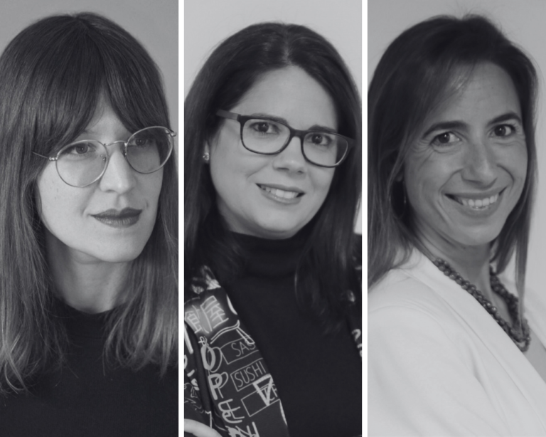 Clara Amechazurra, Head of Content de Freeda Media; María Garzón, socia fundadora y responsable de Marca Personal, Mujer y Liderazgo en iMADES Communication; Marta Turiño, socia profesional y responsable de Estrategia de Negocio y Comunicación Corporativa